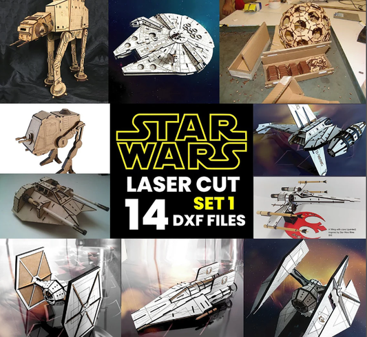 Star Wars 14 Rebel Sign Boundle set DXF SVG Files Laser Cut StarWars Wooden 3D Model puzzle laser template decoration Wooden Constructor